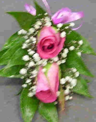 Eileen Jenkins Double Pink Rose Corsage