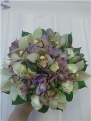 lilac, lavender and cream bridal posy