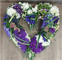 Blue grouped open heart 